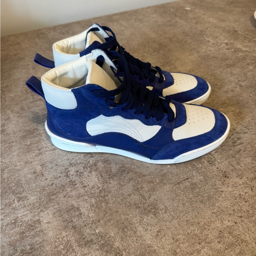 Jimmy Choo Blue and White Sneakers